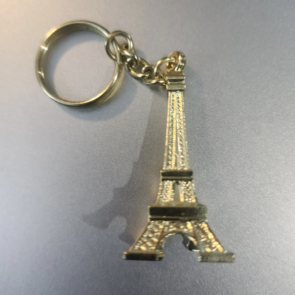 Gold Eiffel Tower Keychain Key Ring - Men Accessories Key & Card Holder